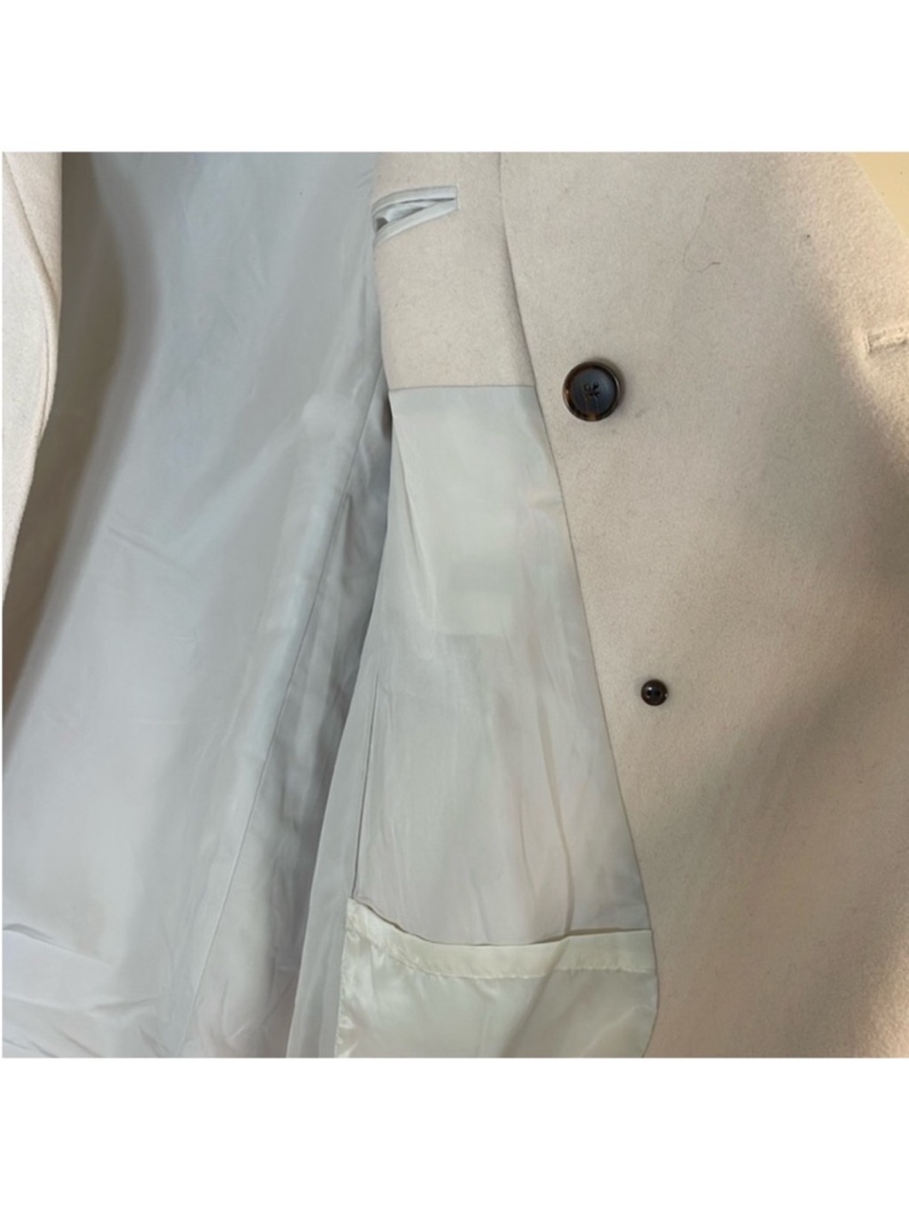 Calvin Klein Wool Blend Slim Fit Double Breasted Pea Coat. 42 Long. NWT. $495! - Picture 9 of 15